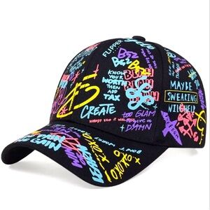 NWT Positive Reinforcement Graffiti Unisex Adjustable Baseball Hat Cap